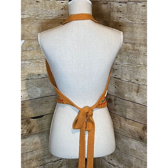 ZARA STRIPPED RETRO BOHO CHIC HIPPIE  HALTER STYLE CROP TOP SIZE MEDIUM - Picture 3 of 4